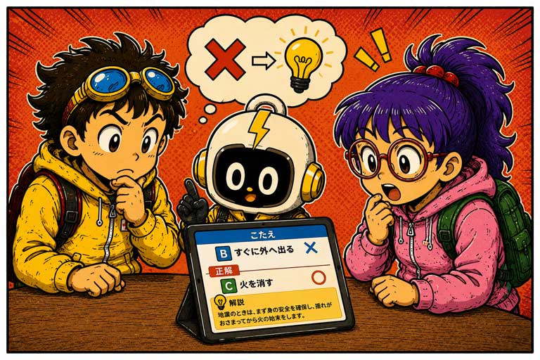 不正解から正解を学ぶシーン